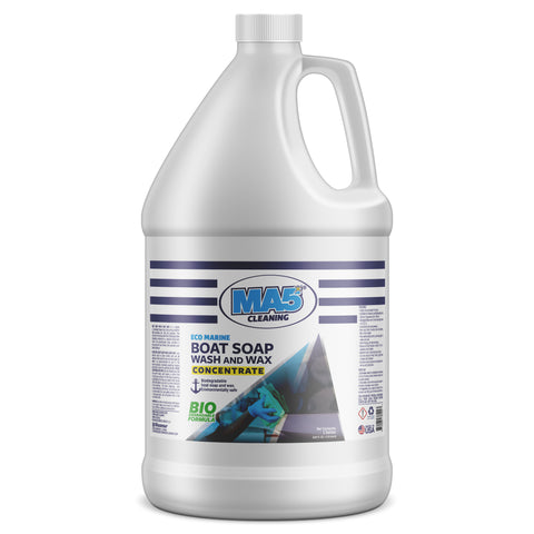 All-Purpose Boat Soap Wash and Wax - Concentrated Marine Cleaner for Interior & Exterior