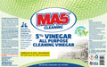 MA5 Cleaning 5% Vinegar All Purpose Cleaning Vinegar label with green background