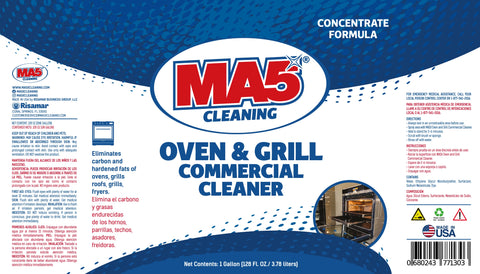 MA5X Heavy-Duty Commercial Oven & Grill Degreaser - Industrial Strength