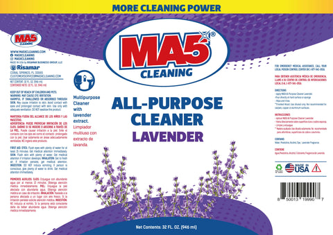 MA5X Professional Lavender All-Purpose Cleaner - Commercial Grade Multi-Surface
