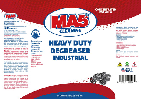 MA5X Heavy Duty Degreaser Industrial - Maximum Strength Professional