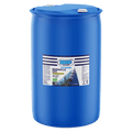 Blue barrel with a label for MA5x marine Barnacle Remover concentrate product, on a white background. 55 Gallon Size.