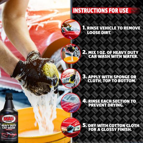MA5X Premium Concentrated Car Wash Soap: Heavy-Duty High Foam Streak-Free Shine