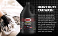 MA5x Heavy Duty Car Wash soap Gallon bottle with text and car washing action.