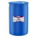 A large, sealed blue 55-gallon plastic drum of MA5X All Purpose Cleaner Lavender. The product label features a detailed image of lavender flowers and a title that reads "MA5X Cleaning, All Purpose Cleaner Lavender". The drum is sitting in a white studio-lit environment.