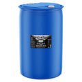 A large, sealed blue 55-gallon plastic drum of MA5X Heavy Duty Degreaser. The product label features black background with some icons, and a title that reads "MA5X Cleaning, Heavy Duty Degreaser". The drum is sitting in a white studio-lit environment.