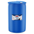 A large, sealed blue 55-gallon plastic drum of MA5X Oven and Grill Commercial Cleaner. The product label features a detailed image of a oven and a title that reads "MA5X Cleaning, Oven and Grill Commercial Cleaner". The drum is sitting in a white studio-lit environment.