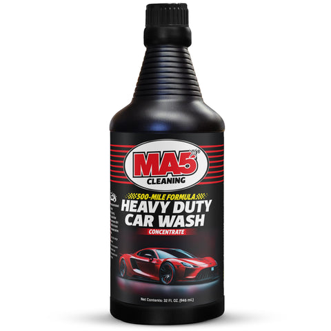 MA5x Cleaning Heavy Duty Car Wash concentrate bottle on a white background. 32 oz bottle.