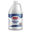 White 1-gallon container of MA5x Cleaning Oven & Grill Commercial Cleaner with a red and blue label. Features bold blue text, “Concentrate Formula” note, and a small oven/grill image. Includes usage and safety info. Net contents: 128 FL OZ (3.78 L). Designed for heavy-duty commercial kitchen cleaning.