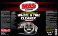 MA5x Cleaning wheel and tire cleaner 32 oz label with a black background