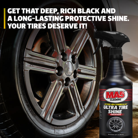 MA5X Ultra Tire Shine: Long-Lasting Non-Sling Wet Look Dressing